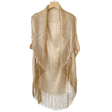 Load image into Gallery viewer, Versatile Long Fringe Shawl with Hollow Design