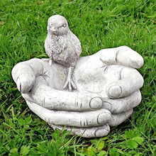 Load image into Gallery viewer, Hand-Shaped Bird Bath and Feeder Resin Garden Ornament
