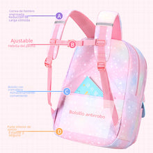 Load image into Gallery viewer, Girls' Gradient Color Backpack for Elementary Students ITDinos®