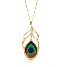 Load image into Gallery viewer, Peacock Feather Necklace ITDinos®