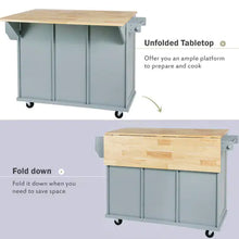 Load image into Gallery viewer, Kitchen Trolley With Rubberwood Folding Leaf Countertops ITDinos®
