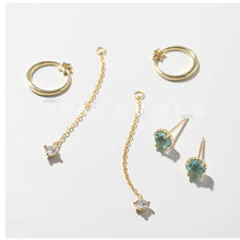 Load image into Gallery viewer, Custom Japanese Star Jewelry - Topaz & Zircon Studs ITDinos®