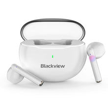 Load image into Gallery viewer, Blackview Bluetooth Headphones Sport Airbuds 6 in Ear Headphones Wireless Bluetooth 5.3 with Noise Cancelling 25h Play TimeTouch SensorsDual LED Display IPX7 White ITDinosยฎ