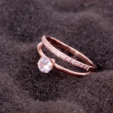 Load image into Gallery viewer, Double-layer Titanium Steel Ring with Micro-inlaid Zircon ITDinos®
