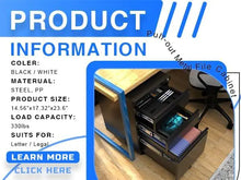 Load image into Gallery viewer, 3 Drawer Mobile File Cabinet, Fully Assembled Office File Cabinets,Letter Legal A4 Size Drawer,Black ITDinos®