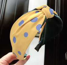 Load image into Gallery viewer, Spring Wide Brim Polka Dot Fabric Headband