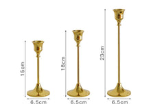 Load image into Gallery viewer, Elegant Vintage Gold Candle Holder