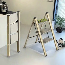 Load image into Gallery viewer, 3 Step Ladder, Aluminum Alloy Ladder, Folding Ladder, With Wide Non-skid Pedals 300 Lb Capacity Home Office Portable Ladder, Light And Strong Compact, Can Be Used In The Study Bedroom Kitchen Office ITDinos®