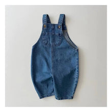 Load image into Gallery viewer, Floral Denim Suspender Pants for Infants and Toddlers ITDinos®