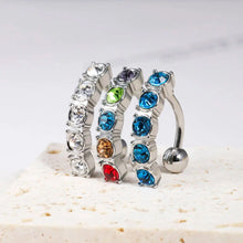 Load image into Gallery viewer, Fashionable Women's Stainless Steel Crystal Navel Piercing Ring ITDinos®