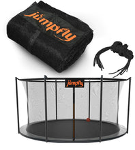 Load image into Gallery viewer, Jumpfly Trampoline Net 14 FT Trampoline Replacement Safety Enclosure Net for W/ 8 Poles Round Frame Trampoline Breathable & Weather-Resistant Trampoline Net with Adjustable Straps ITDinos®