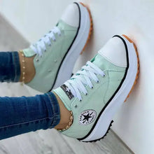 Load image into Gallery viewer, Flat Lace-Up Sneakers Pattern Canvas Casual Women Sport Shoes ITDinos®