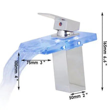 Load image into Gallery viewer, "All-Copper Single Hole Basin Faucet Waterfall Design"