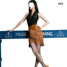 Load image into Gallery viewer, Leopard Print Three-Layer Tassel Skirt for Dance ITDinos®