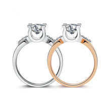 Load image into Gallery viewer, Zircon Ring with Micro Inlaid Stones in Rose Gold ITDinos®