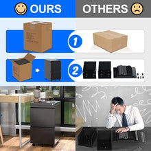 Load image into Gallery viewer, 2 Drawer Vertical File Cabinet With Lock, Mobile Metal Filing Cabinet For Legal Letter Size, Office Storage File Cabinet Under Desk, Fully Assembled Except Wheels, Black ITDinos®