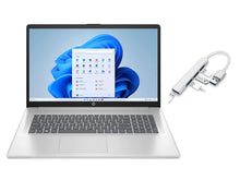 Load image into Gallery viewer, Hp 17.3"" FHD Laptop | Intel Core i3-N305 Processor | Intel UHD Graphics | Fingerprint Reader | 8GB RAM | 256GB SSD | Windows 11 Home | Bundle with USB 3.0 Hub Silver ITDinos®