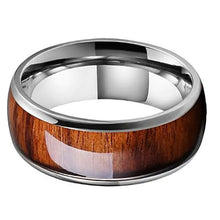 Load image into Gallery viewer, Fashion Tungsten Ring with Hawaiian Wood Inlay ITDinos®