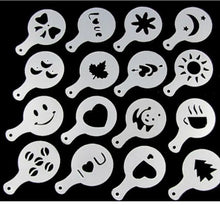 Lade das Bild in den Galerie-Viewer, 16-Piece Coffee Stencil Set for Latte Art ITDinos®