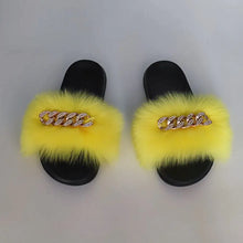 Load image into Gallery viewer, Luxe Faux Fox Fur Slippers