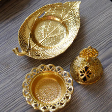 Load image into Gallery viewer, Leaf Incense Rack - Metal and Ceramic Burner Holder ITDinos®