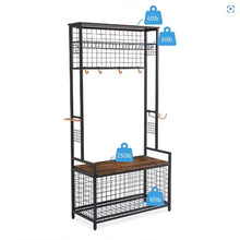 Load image into Gallery viewer, Garage Sports Equipment Storage Rack With Bench Storage Rack ITDinos®