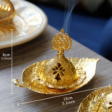 Load image into Gallery viewer, Leaf Incense Rack - Metal and Ceramic Burner Holder ITDinos®