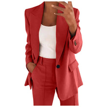 Load image into Gallery viewer, Blazer Sets Women 2 Piece Outfits Dressy Pant Suits Business Casual Outfits Loose Straight Leg Pants Work Clothing 2024 Plus Size Pant Suits ITDinos®