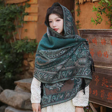 Load image into Gallery viewer, Women's Office Nap Shawl Vintage Scarf with Fringe