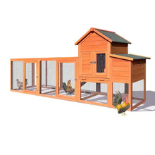 Load image into Gallery viewer, Large Wooden Chicken Coop, Outdoor Chicken Coop With Nest Box, Barbed Wire Poultry Cage ITDinos®