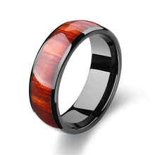 Load image into Gallery viewer, Stainless Steel Ring with Wood Grain Inlay ITDinos®