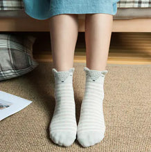 Load image into Gallery viewer, Cute Cartoon Women's Cotton Socks with Animal Ears ITDinos®