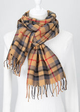 Load image into Gallery viewer, Women's Plaid Cashmere Scarf and Shawl