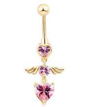 Lade das Bild in den Galerie-Viewer, Allergy-Free Wing Navel Ring - Unique Body Piercing Jewelry ITDinos®