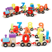 Load image into Gallery viewer, Colorful Wooden Number Train Building Blocks Toy ITDinos®