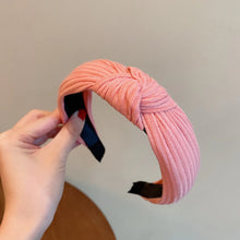 Load image into Gallery viewer, Knitted Headband with Cross Knot Design
