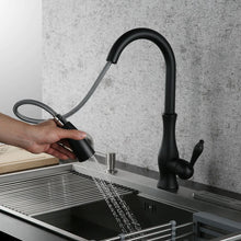Lade das Bild in den Galerie-Viewer, Drehbarer, ausziehbarer Küchenhahn aus Kupfer