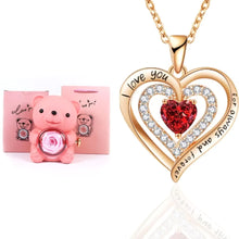 Load image into Gallery viewer, Eternal Rose Teddy Bear Jewelry Gift Box with Necklace ITDinos®