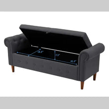 Load image into Gallery viewer, Dark Gray Multifunctional Storage Rectangular Sofa Stool ITDinos®