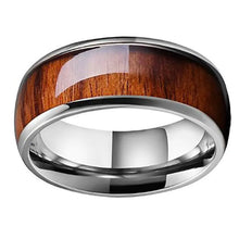 Load image into Gallery viewer, Fashion Tungsten Ring with Hawaiian Wood Inlay ITDinos®