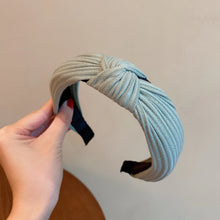 Load image into Gallery viewer, Knitted Headband with Cross Knot Design