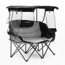 Load image into Gallery viewer, Double Camping Chair with Canopy Folding Two-Person Seat Portable Outdoor Loveseat with Shade Folding Chair for Beach Lawn and Outdoor Activities ITDinos®