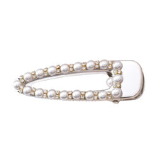 Load image into Gallery viewer, Fashion Pearl Rhinestone Triangle Hair Clip