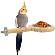 Load image into Gallery viewer, KATUMO Bird Perch Bird Feeding Cup Parrot Wood Perch Stand Toy Bird Cage Accessory for Parakeet Lovebird Conure Budgie Canary Finch Small Parrots ITDinos®