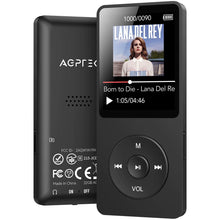 Lade das Bild in den Galerie-Viewer, AGPTEK A02 MP3 Player with Bluetooth 5.3 1.8 inch Screen Portable Music Player with Speaker FM Radio Voice Recorder Supports Expanded Up to 128GB(Black 32GB) ITDinos®