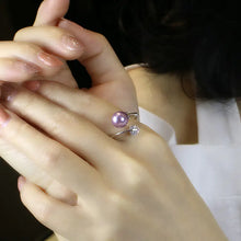 Lade das Bild in den Galerie-Viewer, 18K Gold Plated Freshwater Pearl Ring with Purple Pearl ITDinos®