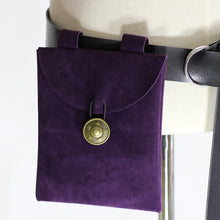 Load image into Gallery viewer, Medieval Renaissance Black Suede Leather Bag ITDinos®