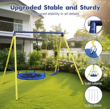 Load image into Gallery viewer, Frame Metal Swing Set With Slide ITDinos®