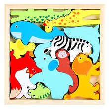 Load image into Gallery viewer, 3D Cartoon Animal Wooden Puzzle for Early Learning ITDinos®