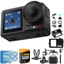 Load image into Gallery viewer, DJI Osmo Action 5 Pro Standard Combo 4-Hour Battery 4K Video Bundle with Outdoor Action Kit 64GB microSDXC Card Silicone Protective Case & 1 YR CPS Enhanced Protection Pack